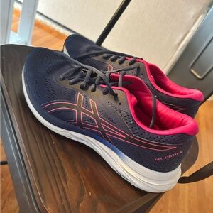 ASICS Women's Gel-Excite 8 Navy and Pink Athletic Shoes